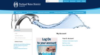 My Account | Portland Water District
