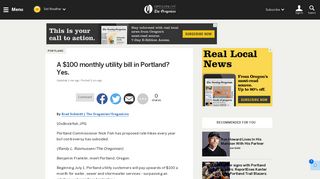 A $100 monthly utility bill in Portland? Yes. | OregonLive.com