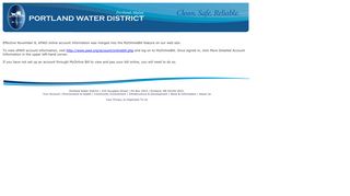 Login - Portland Water District