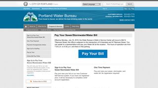 Pay Your Sewer/Stormwater/Water Bill | The City of Portland, Oregon
