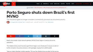 Porto Seguro shuts down Brazil's first MVNO | ZDNet