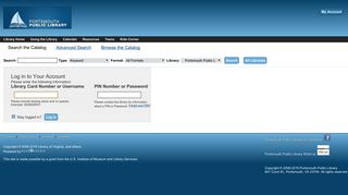 Account Login - Portsmouth Public Library