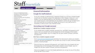 Staff Essentials - Google for staff students - University of Portsmouth