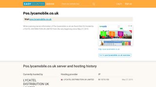 Pos.lycamobile.co.uk server and hosting history