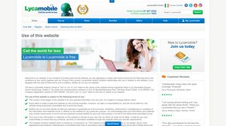 Use of This Website | Lycamobile