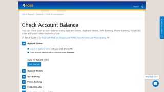 Check Account Balance | POSB Singapore