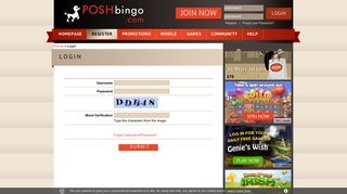 Login - Posh Bingo