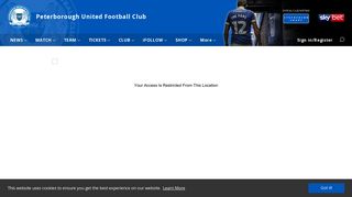 My Account - Peterborough United