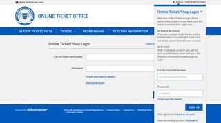 Login Online Ticketing
