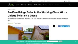 PosiGen Brings Solar to the Working Class With a Unique Twist on a ...