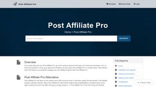 Post Affiliate Pro Support Portal