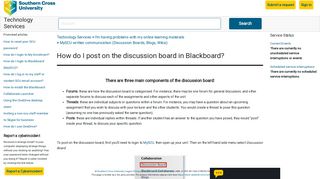 How do I post on the discussion board in Blackboard? – Technology ...