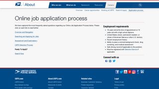 Online job application process - Careers - About.usps.com