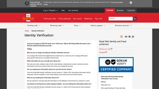 Royal Mail Identity Verification - Gov Verify | Royal Mail Group Ltd