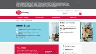 Instant Saver - Easy Access | Post Office®
