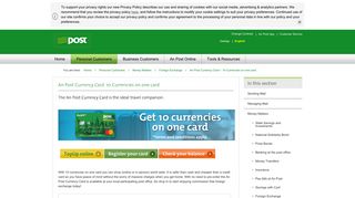 PostFX Currency Card – 10 Currencies on one card - An Post