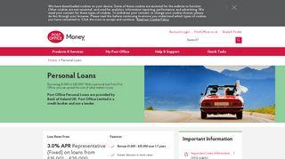 Personal Loans | Low Rates Online | Post Office Money