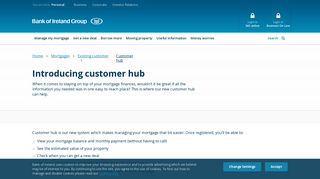 Customer hub - Bank of Ireland UK
