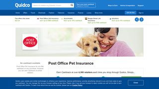 Post Office Pet Insurance Cashback, Voucher Codes & Discount ...