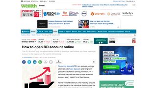 RD (Recurring deposit) account: How to open RD account online