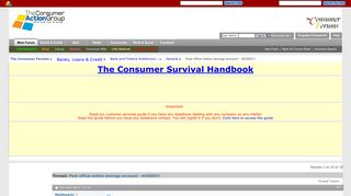 Post office online savings account - AVOID!!! - The Consumer Forums