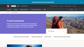 Travel Insurance - Online Quotes - Australia Post