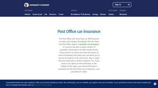Post Office car insurance | comparethemarket.com