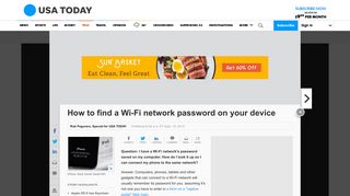 How to find a Wi-Fi network password on your device - USA Today