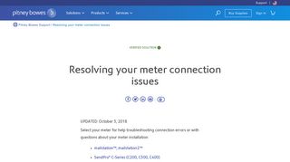 Resolving your meter connection issues