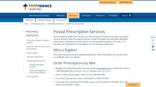 Members: Postal Prescription Services | Health Insurance for ...