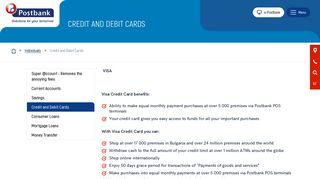 Credit and Debit Cards | Postbank