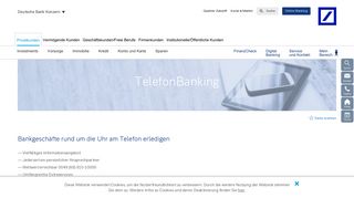 Telefon-Banking – Deutsche Bank Privatkunden