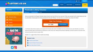 Postcode Lottery Results Checker