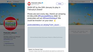 Postcode Lottery on Twitter: 