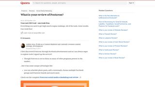 What is your review of Postcron? - Quora