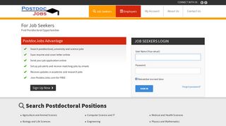 Job Seekers - Postdoc Jobs.com - Search 100s postdoctoral positions ...