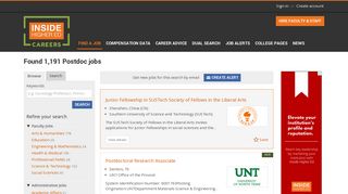 Postdoc jobs - Inside Higher Ed Careers