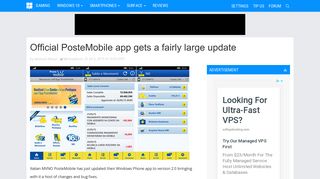 Official PosteMobile app gets a fairly large update - MSPoweruser