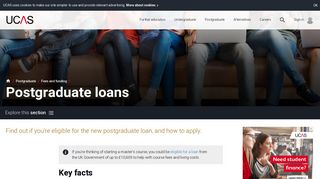 Postgraduate loan - Eligibility and how to apply - UCAS