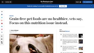 Grain-free pet foods are no healthier, vets say. Focus on this nutrition ...