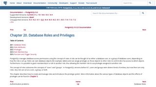 PostgreSQL: Documentation: 9.0: Database Roles and Privileges