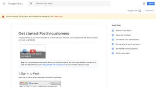 Get started: Postini customers - Google Vault Help - Google Support