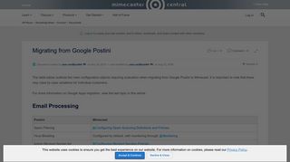 Migrating from Google Postini | Mimecaster Central