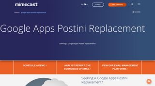 Google Apps Postini Replacement | Mimecast