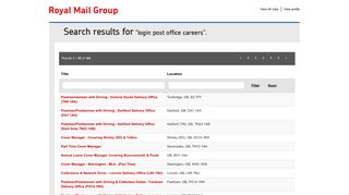 Login Post Office Careers - Royal Mail Group Jobs