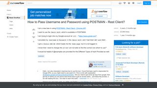 How to Pass Username and Password using POSTMAN - Rest Client ...