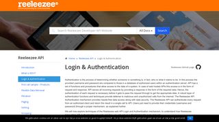 Login & Authentication - Reeleezee Developer API Website