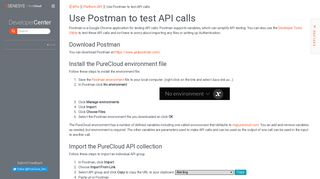 Use Postman to test API calls