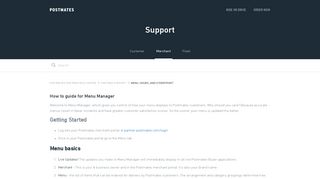 How to guide for Menu Manager – Postmates Partner Help Center