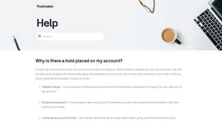 Why is there a hold placed on my account? - Postmates